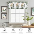 thumbnail image 6 of Kitchen Valances for Window, Cute Elephant Giraffe Lion Light Filtering Rod Pocket Valance Curtain, Watercolor Monstera Short Curtains Window Topper for Bedroom Bathroom Living Room 42x12in, 6 of 9