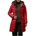 thumbnail image 4 of Women Long Winter Coats Waterproof Fleece Lined Thicken Puffer Jacket Thick Insulated Outerwear Sherpa Warm Parka Quilted Jackets With Fur Hood, 4 of 7