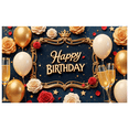 thumbnail image 3 of Yatrandify Decorative Design Happy Birthday Banner Elegant Frame Glitter Sparkle Balloon Decoration for Birthday Party Celebration Indoor Decoration, 3 of 8
