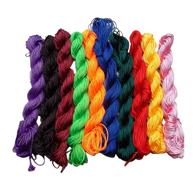 Shisuyan 10PCS DIY Beads Cords Strings Ropes for DIY Necklace Bracelet Craft Making (Mixed Color)