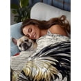thumbnail image 3 of Black White Vintage Rooster King Size Flat Sheet, Wrinkleproof & Fadeproof Cooling Flat Bed Sheet Only, Watercolor Farmhouse Animals Breathable Soft Bedding Top Sheets 105 x 98 Inches, 3 of 8