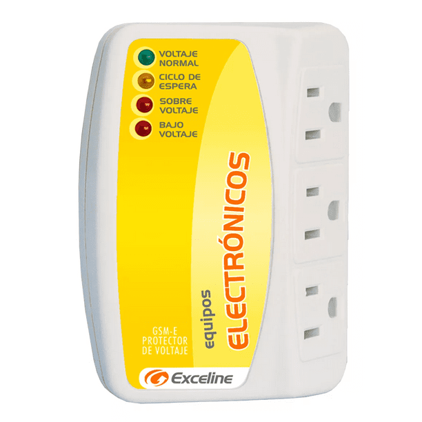 Protector De Voltaje Multicontacto Para Equipos Electrónicos BLOOSOM Blanco/Amarillo