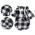 thumbnail image 6 of HKYNLAG Plaid Dog Hoodie British Style Pet Sweaters Warm Dog Jacket Dog Winter Clothes With Pocket for Small Medium Large Dogs Black 3XL, 6 of 9