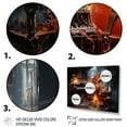 thumbnail image 3 of Designart "Fire Jazz Orange and Black Tools for Music" Music Wall Art Print, 3 of 5
