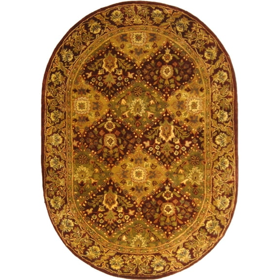 SAFAVIEH Antiquity Clarisse Oriental Wool Area Rug, Wine, 7'6" x 9'6" Oval