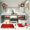 thumbnail image 6 of Christmas Bathroom Rugs and Mats Set 3 Piece, Snowflake Red Rugs Non Slip, Snow Winter Absorbent Microfiber Memory Foam Bath Mat Machine Washable Bathroom Floor Mats, 6 of 7