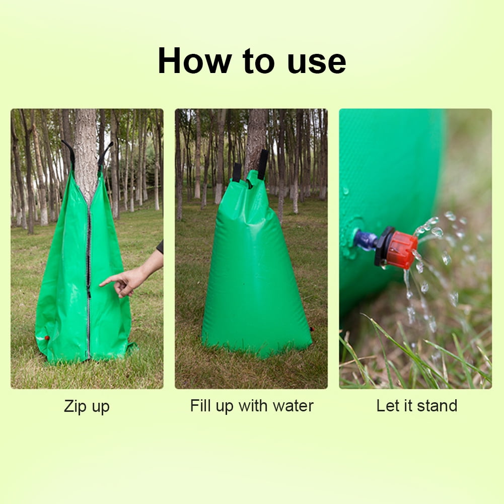 Yesbay Tree Drip Irrigation Bag Adjustable Flow Rate Plant Self Watering Pouch
