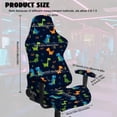 thumbnail image 6 of HUIACONG Cartoon Dinosaur Gaming Chair Cover Easy to Install Universal Gaming Chair Cover Non-Slip Office Chair Cover Protector for Large and Tall Reclining Gaming Chairs, 6 of 6