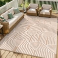 thumbnail image 2 of Lahome Decor 6’X9’ Rainbow Outdoor Rug for Patio,Beach Mats Waterproof, Camping Rug for Outside RV, Portable Plastic Straw Outdoor Area Rug for Backyard, Garden, Pool Deck,Light Khaki, 2 of 10