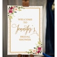 thumbnail image 2 of Darling Souvenir MADE WITH LOVE PersonalizedWelcomeSignFor Bridal Shower,Watercolor Flower With Border,Bridal Shower Collection Great For Your Celebrations- 18x 12, 2 of 5