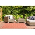 thumbnail image 4 of SAFAVIEH Courtyard Neville Geometric Trellis Indoor/Outdoor Area Rug, 6'7" x 9'6", Terracotta/Light Beige, 4 of 10