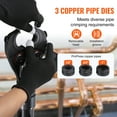 thumbnail image 3 of VEVOR Copper Tube Fittings Crimping Tool with 1/2" 3/4" 1" Jaws Pipe Cutter, 3 of 9
