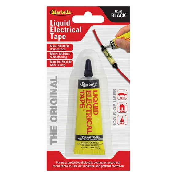 1 Pc, Star Brite 4 In. W X 7 In. L Black Vinyl Liquid Electrical Tape