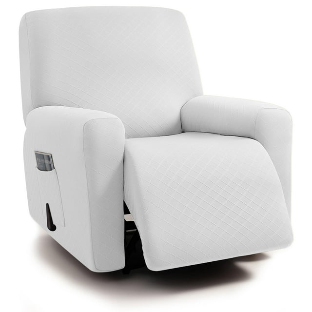 Funda reclinable ULTICOR Jacquard de 4 piezas, color marfil, suave y lavable