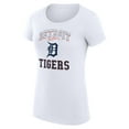 thumbnail image 2 of Women's G-III 4Her by Carl Banks White Detroit Tigers Super-Slim Fit Lightweight Team Logo Graphic T-Shirt, 2 of 5
