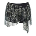 thumbnail image 5 of Womens Sequin Fringe Skirt Shorts Booty Dance Festival Bottoms Sequin Tassel Skirts Rave Fringe Hip Scarf, 5 of 5