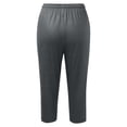 thumbnail image 6 of Endives Womens Casual Pants Plus Size Casual Elastic Waist Loose Fit Linen Pant Women With Pockets Activewear S-6XL Dark Gray, 6 of 6