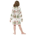 thumbnail image 7 of FORMRS Niños Bathrobe Unisex Hooded Robe Soft Plush Pajamas Sleepwear, Size 2-3T, Red Christmas House, 7 of 7