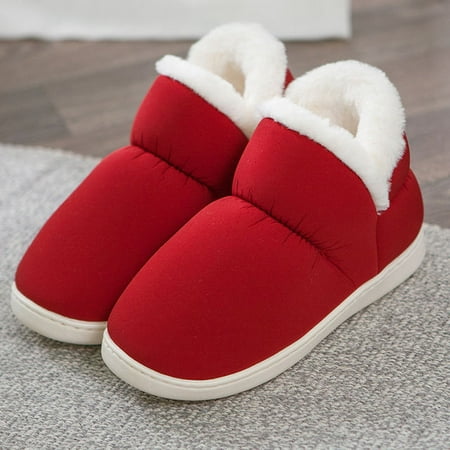 

QWZNDZGR Winter Indoor Shoes Men Big Fluffy Slippers For Elderly Male Home Plush Shoes Brown Fury Slippers Men s Flat Warm Shoes Bootie