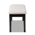 thumbnail image 3 of Bowery Hill Gray Fabric and Dark Brown Finished Wood Dining Bench, 3 of 7