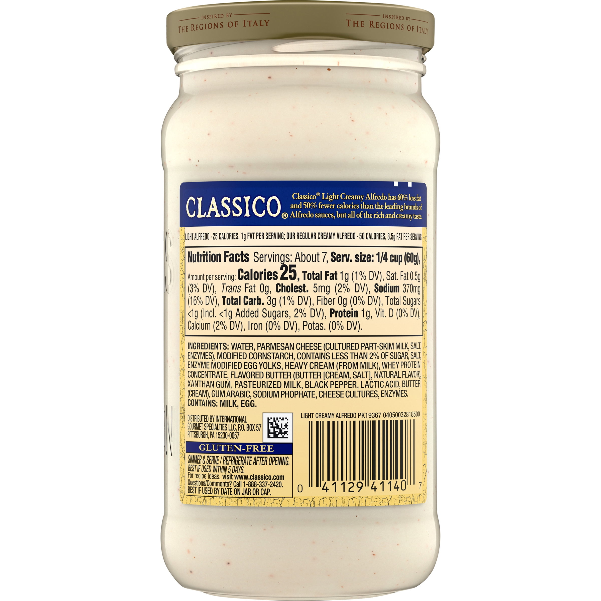 Classico Light Creamy Alfredo Pasta