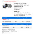 thumbnail image 2 of Rear Brake Pad and Rotor Kit - Compatible with 2005 - 2008 Ford Escape 4WD 3.0L V6 2006 2007, 2 of 2