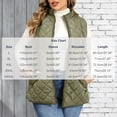thumbnail image 3 of Plus Size Vest for Women Baeitkot Lightweight Quilted Zip Front Sleeveless Jacket with Pockets Casual Streetwear Army Green XL, 3 of 8