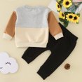 thumbnail image 2 of Vedolay Boy's Casual Outfits 2Pcs Fashion Boy Long Sleeve Knitted Crop Top Casual Pants Fall Outfits Set,B 18-24 Months, 2 of 5