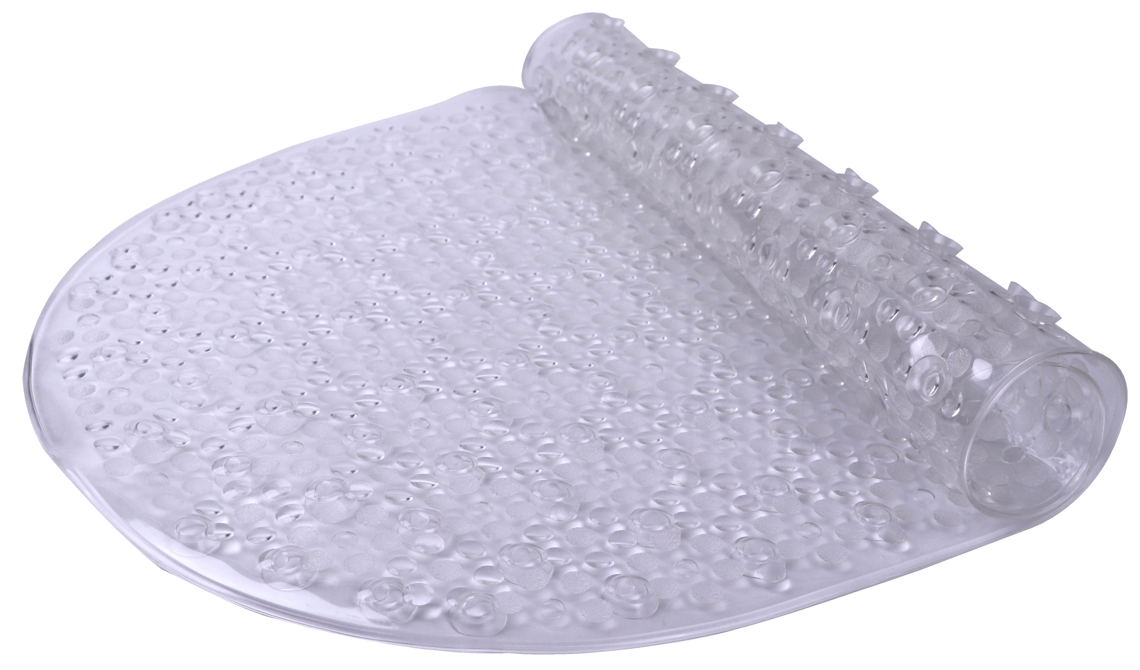 (3 pack) Mainstays Oval Bubble Bath Vinyl Tub Mat, Clear, 16" x 27"