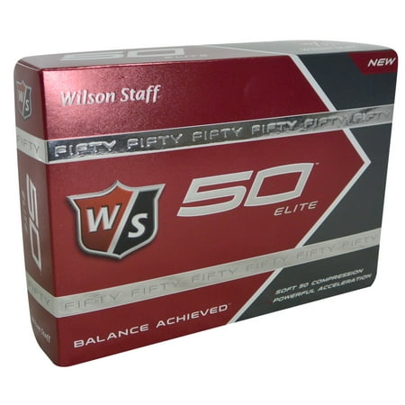 Wilson Staff 50 Elite Golf Balls, 12 Pack (Best Low Spin Golf Balls)