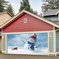 thumbnail image 5 of Christmas Decorations, Christmas Garage Door Decoration Christmas Garage Door Banner Mural Cover 7 X 16 Feet Large Snowman Sign for Christmas Holiday Party Flags Expansion Pack Cards Sequin Banner, 5 of 5