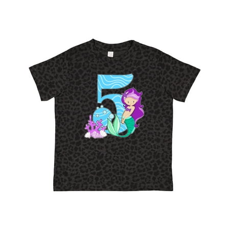 

Inktastic Fifth Birthday Mermaid Gift Toddler Toddler Girl T-Shirt