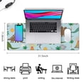 thumbnail image 5 of Long Mouse Pads for Desk,Dinosaurs Volcano Light Blue Pattern Desk Mats on Top Of Desks, Desk Mouse Pad Extra Large with 3mm Non-Slip Base and Stitched Edge for Gaming,Office,Work,Home 31.5"x11.8", 5 of 6