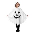 thumbnail image 6 of Arlun Boys Girls Halloween Hooded Capes Cute Ghost Face Printed Capes Kids Dress up Cosplay Party Pumpkin Capelet 2026 Spooky Season Stage Performances Clothes G-White S, 6 of 8