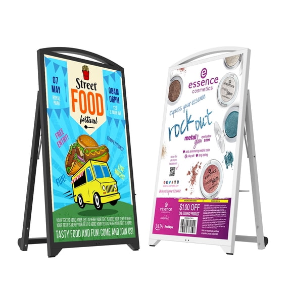 43inch Indoor Digital Signage, 1800nits High Brightness LCD Screen Advertising Display, CMS/USB/WiFi/Port Player, Smart Split Screen, 24/7 Timer, Movable Digital Signage Kiosk with Android OS