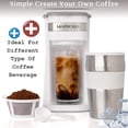 thumbnail image 2 of Mixpresso Cafetera personal de una sola porción y taza de viaje de 14 oz, cafetera pequeña por goteo y vaso, apagado automático y filtro reutilizable, cafetera blanca compatible con café molido, 2 of 5