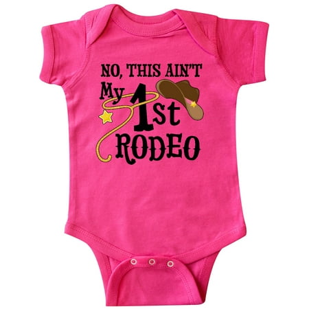 

Inktastic No This Ain t My 1st Rodeo Cowboy Hat and Lasso Gift Baby Boy or Baby Girl Bodysuit