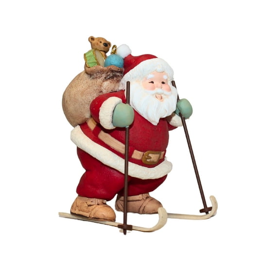 2014 Zipping Through the Snow (Santa Claus) Hallmark Keepsake Christmas Tree Ornament - QGO1556