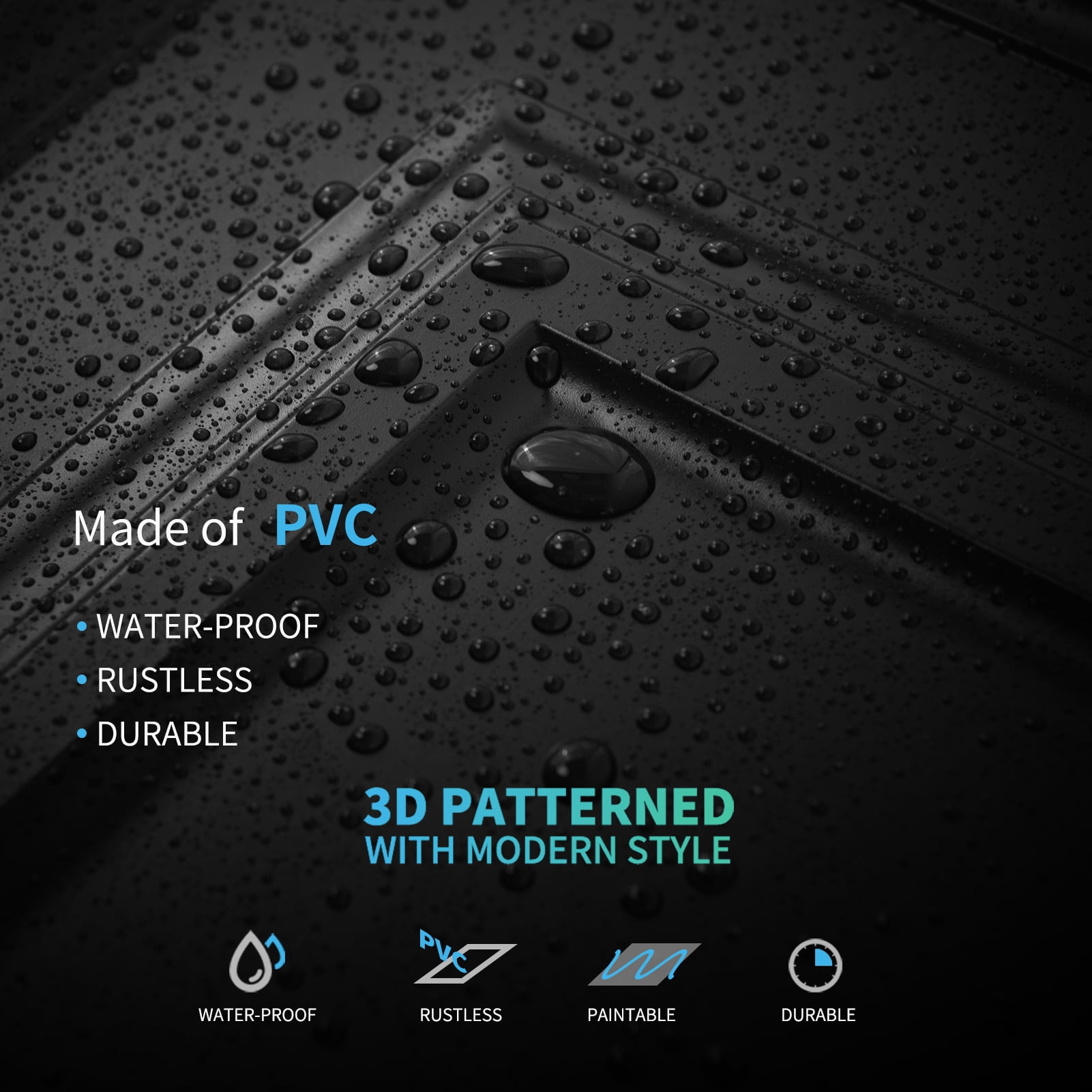 Art3dwallpanel 12-Pack PVC Drop Ceiling Tiles, 2x4 Ft PVC Panels,Decorative Ceiling Covers for Basement, Kitchen, Bathroom,Covers 96 Sq. Ft