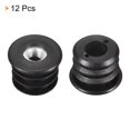 thumbnail image 3 of 12uds Inserciones para Redondos Tubos con M8 Rosca, para 25mm/0,98" OD Redondo Tubo, Redondo Negro Plástico Muebles Pata Tapón Rueda Inserción Silla Extremo Tapas, 3 of 7