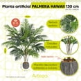 thumbnail image 2 of Planta artificial decorativa moderna Artego Palmera Hawaii 130cm, 2 of 9
