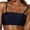 Navy, variant on Women's Bandeau Tops Strapless Convertible Bikini Removable Strap Swim Blouse Lightweight Women's Bandeau Tops for Summer Fun,Black,S