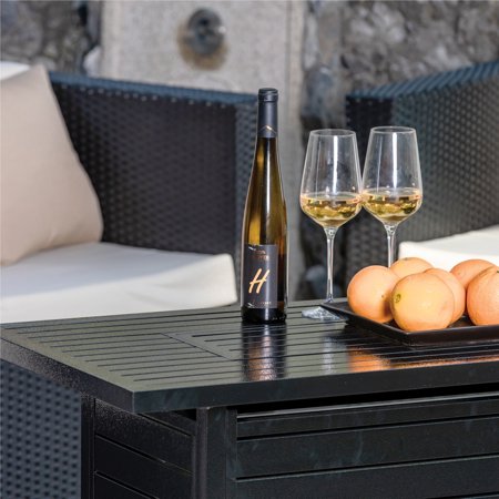 Legacy Heating - Rectangular Fire Pit Table - Black