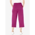 thumbnail image 3 of Woman Within Plus Size Petite Sport-Knit Pull-On Capri Pants, 3 of 6