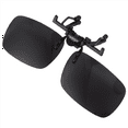 thumbnail image 2 of 2X Polarized Rimless Rectangle Gray Lens Flip Up Clip on Sunglasses Eyeglass, 2 of 8