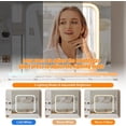 thumbnail image 2 of Vanity Desk with Sliding Mirror and Lights, Makeup Vanity Set with Power Outlet, 4 Drawers, Stool, Open Shelves, 5 Color Lighting Modes, Brightness Adjustable, Dressing Table for Bedroom, 2 of 7