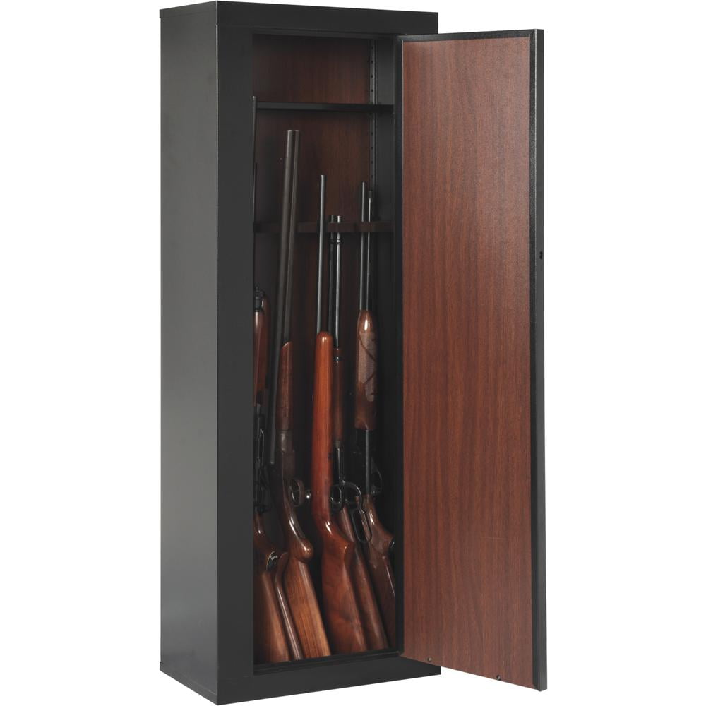 American Furniture Classics Model 910, 10 Gun Safes Metal Cabinet for Long Guns with Key Lock