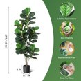 thumbnail image 4 of Danolapsi Artificial Tree,Faux Fiddle Leaf Fig Tree,4ft Tall Ficus Tree Artificial for Home Decor,Fake Lyrata Fig Plants Green Tree with Pot for Indoor Outdoor Home Office Living Room Bathroom Decor, 4 of 7