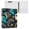 thumbnail image 3 of Gaming Controller 3 Ring Hardcover Binders 1.5" Round Rings for Letter-Size Folder Paper Organizer Pockets for Office Student Recipe 1 Pack, 3 of 9