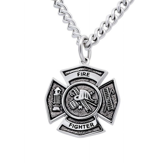 Maltese Firefighter Cross Necklace- Isaiah 6:8 by Shields of Strength